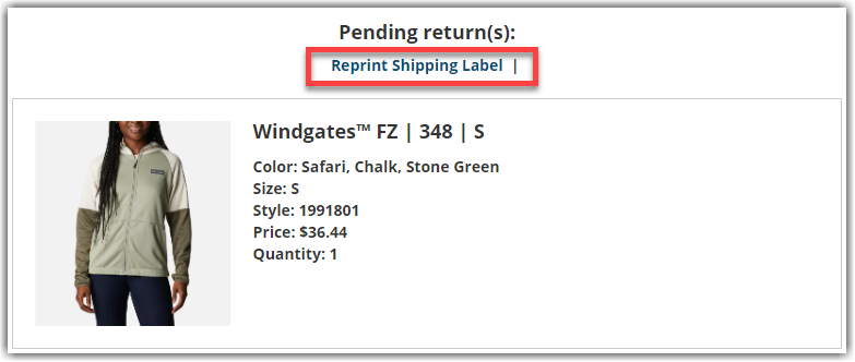 I need help with my return label